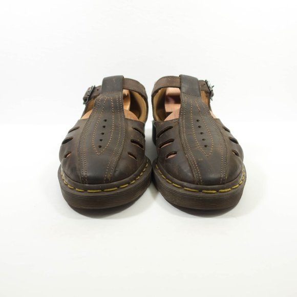 Dr Martens England Made Leather T-Strap Sandal Shoes - Men's Size 9 UK / 10 US - Picture 2 of 11
